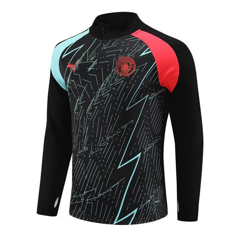 Sudadera Entrenamiento Manchester City 2023/2024 Negro/Verde/Rojo